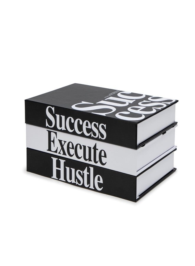 TwoDays Motivational Office Decor: Modern Decorative Books (Set of 3), 6.7 x 9.8 x 1.4 inches - Image 1